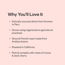 French Roast Coffee, Regeneratively Grown Organic, Ground
