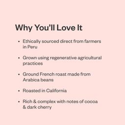 French Roast Coffee, Regeneratively Grown Organic, Ground