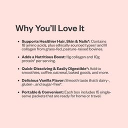 Grass-Fed Collagen Peptide Packets, Vanilla