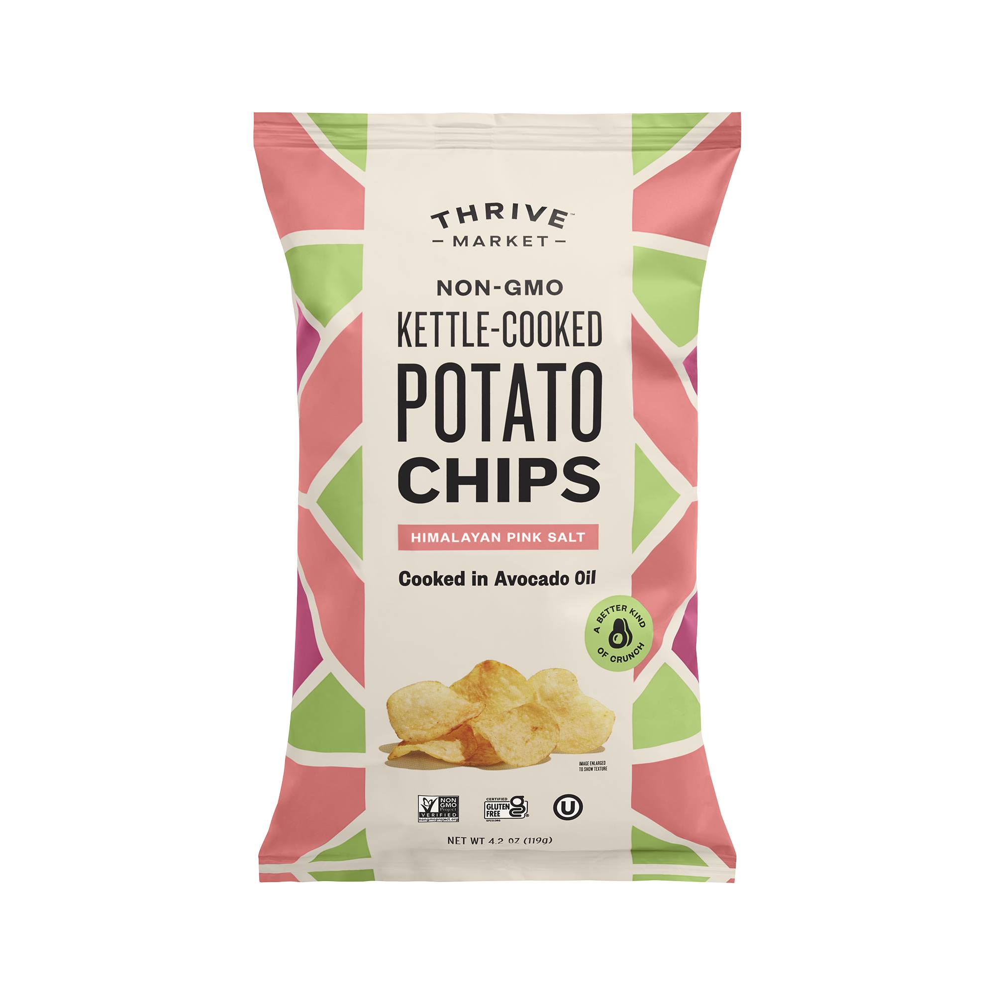 Non-GMO Avocado Oil Potato Chips, Himalayan Salt