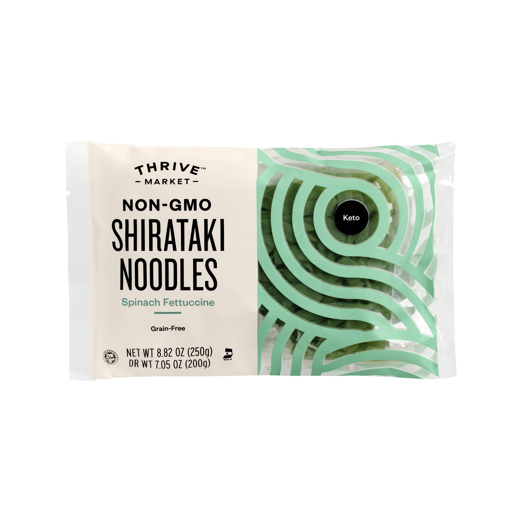 Non-GMO Shirataki Noodles, Spinach Fettuccine