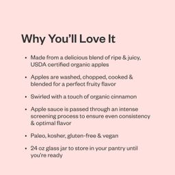 Organic Apple Sauce, Cinnamon