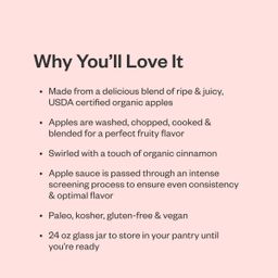 Organic Apple Sauce, Cinnamon
