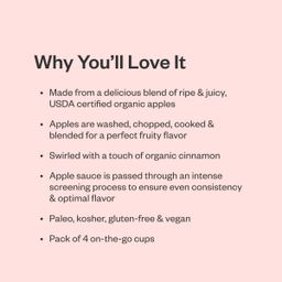 Organic Apple Sauce, Cinnamon