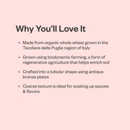 Organic Biodynamic Whole Wheat Penne