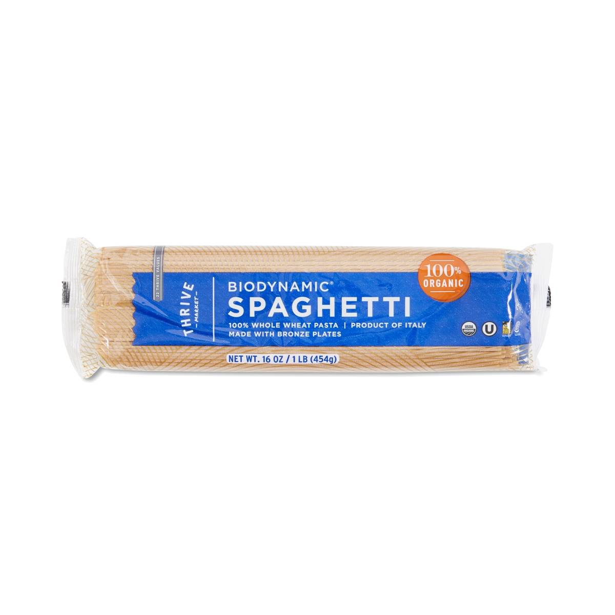 Organic Biodynamic Whole Wheat Spaghetti