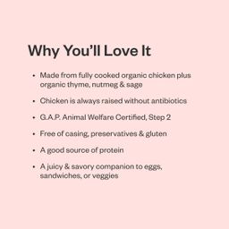 Organic Breakfast Chicken Sausage