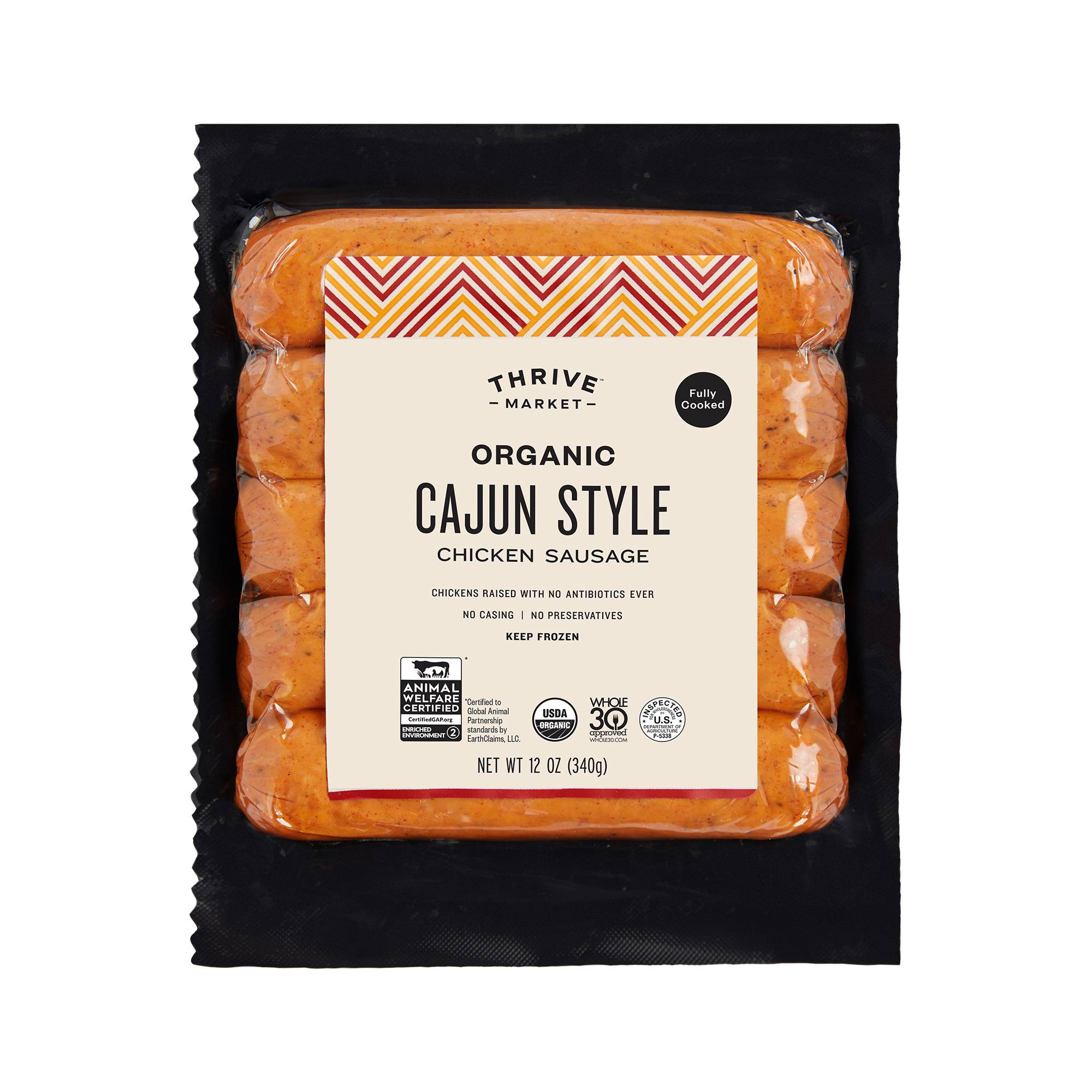 Organic Cajun Style Chicken Sausage