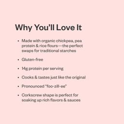 Organic Chickpea Pasta, Fusilli