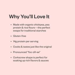 Organic Chickpea Pasta, Fusilli
