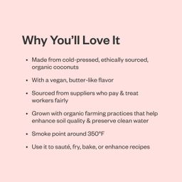 Organic Coconut Oil, Butter-Like Flavor