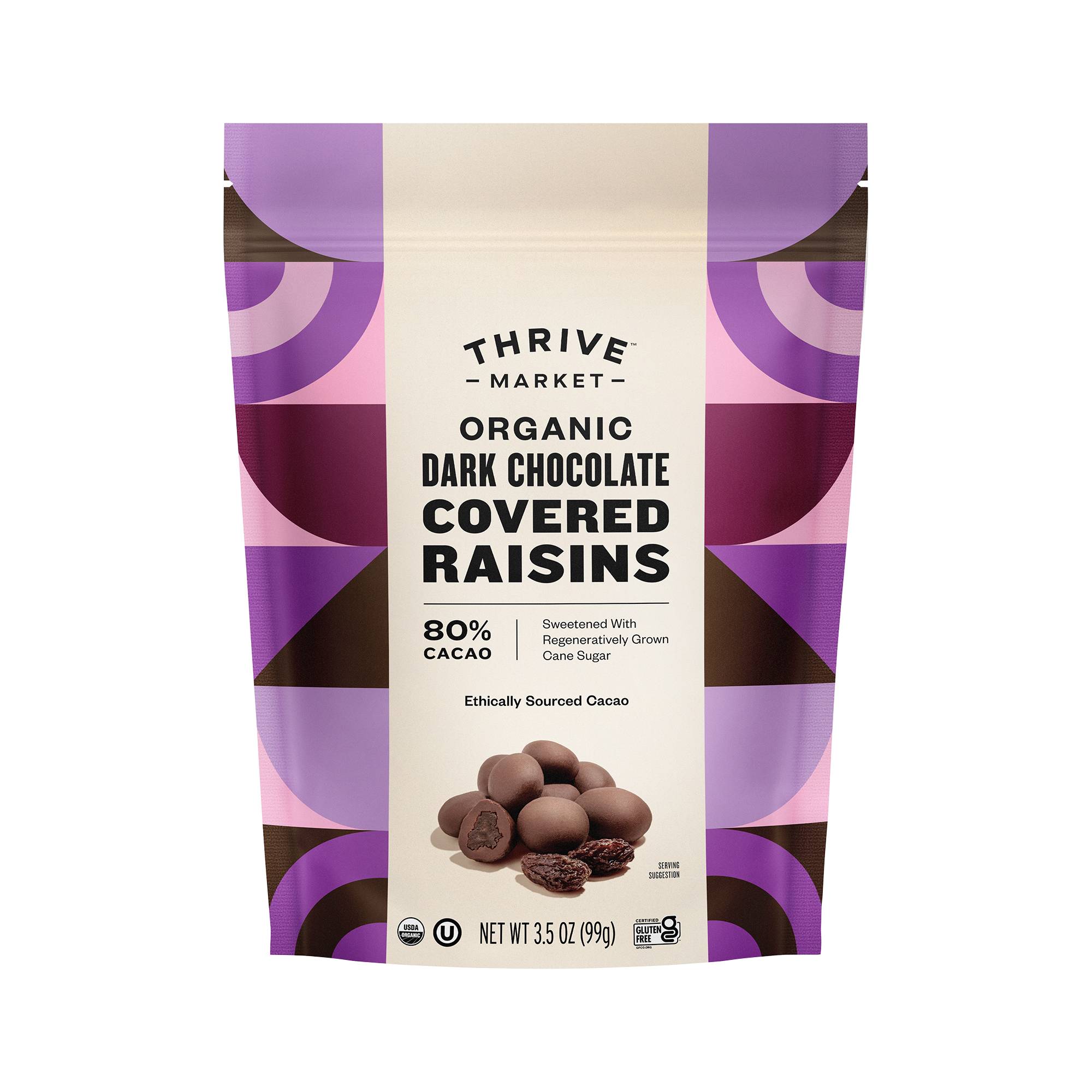 Organic 80% Dark Chocolate Covered Raisins