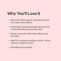 Organic Instant Coffee, Single Serve