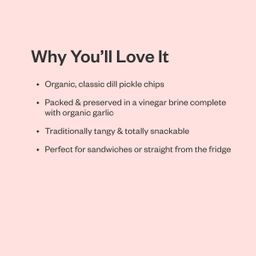 Organic Kosher Dill Pickles, Chips