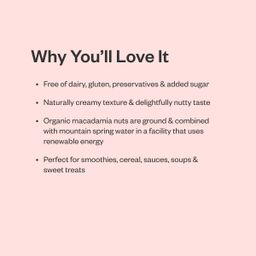 Organic Macadamia Beverage, Unsweetened Original