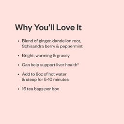 Organic Minty Ginger Detox Green Tea Supplement