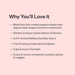 Organic Mushroom & Herb Chicken Sausage