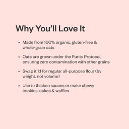Organic Oat Flour, Whole Grain