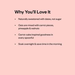 Organic Overnight Oats, Carrot Cake Delight