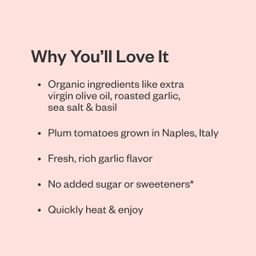 Organic Pasta Sauce, Roasted Garlic