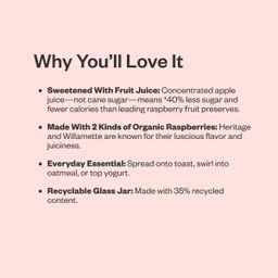 Organic Raspberry Fruit Spread