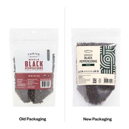 Organic Whole Black Peppercorns, Value Size