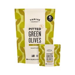 Pitted Green Olives, Snack Packs