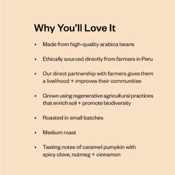 Pumpkin Spice Coffee, Regeneratively Grown Organic, Ground