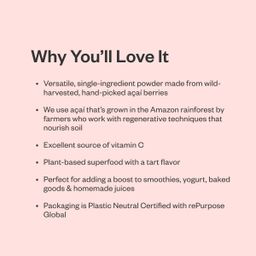 Regeneratively Grown Organic Açaí Powder Superfood