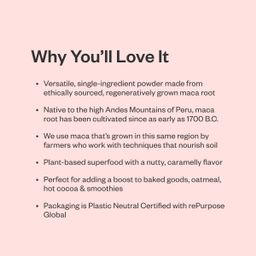 Regeneratively Grown Organic Maca Powder Superfood