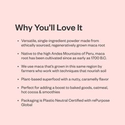 Regeneratively Grown Organic Maca Powder Superfood