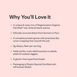Regeneratively Grown Organic Tri-Color Quinoa Blend