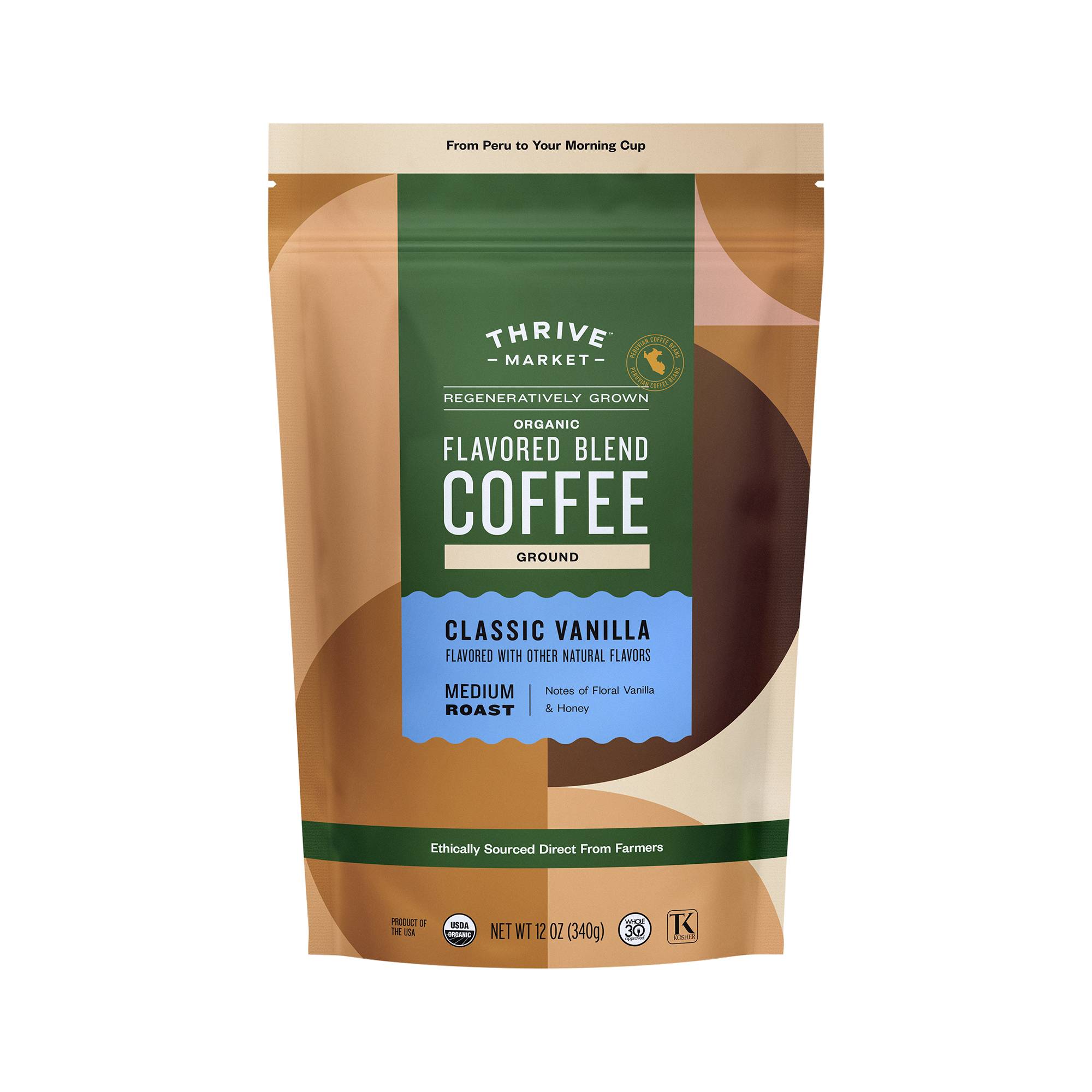 Vanilla Coffee, Regeneratively Grown Organic, Ground