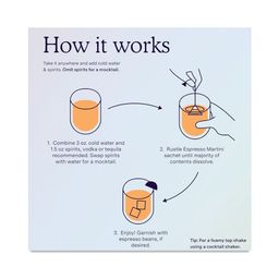 Non-Alcoholic Cocktail Sachets Mixer, Espresso Martini
