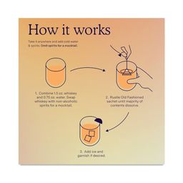 Non-Alcoholic Cocktail Sachets Mixer, Old Fashioned