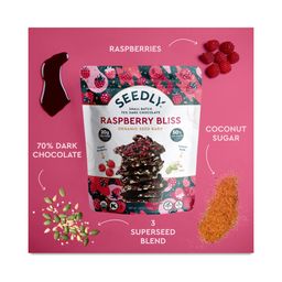 Raspberry Bliss, Organic Dark Chocolate Bark
