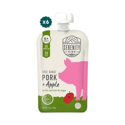 Baby Food Pouches, Free Range Pork + Apple with Carrots & Sage