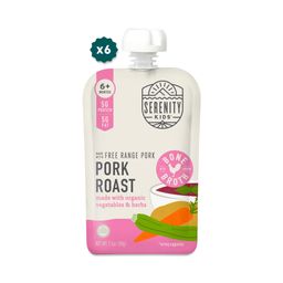 Baby Food Pouches, Free Range Pork Roast with Bone Broth, Organic Vegetables & Herbs