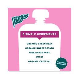 Baby Food Pouches, Free Range Pork with Organic Green Beans & Sweet Potato
