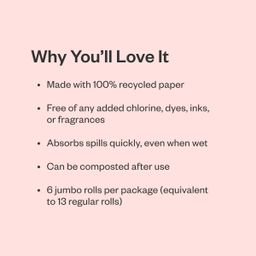 Unbleached Paper Towels, 100% Recycled Paper