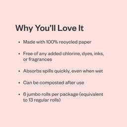 Unbleached Paper Towels, 100% Recycled Paper