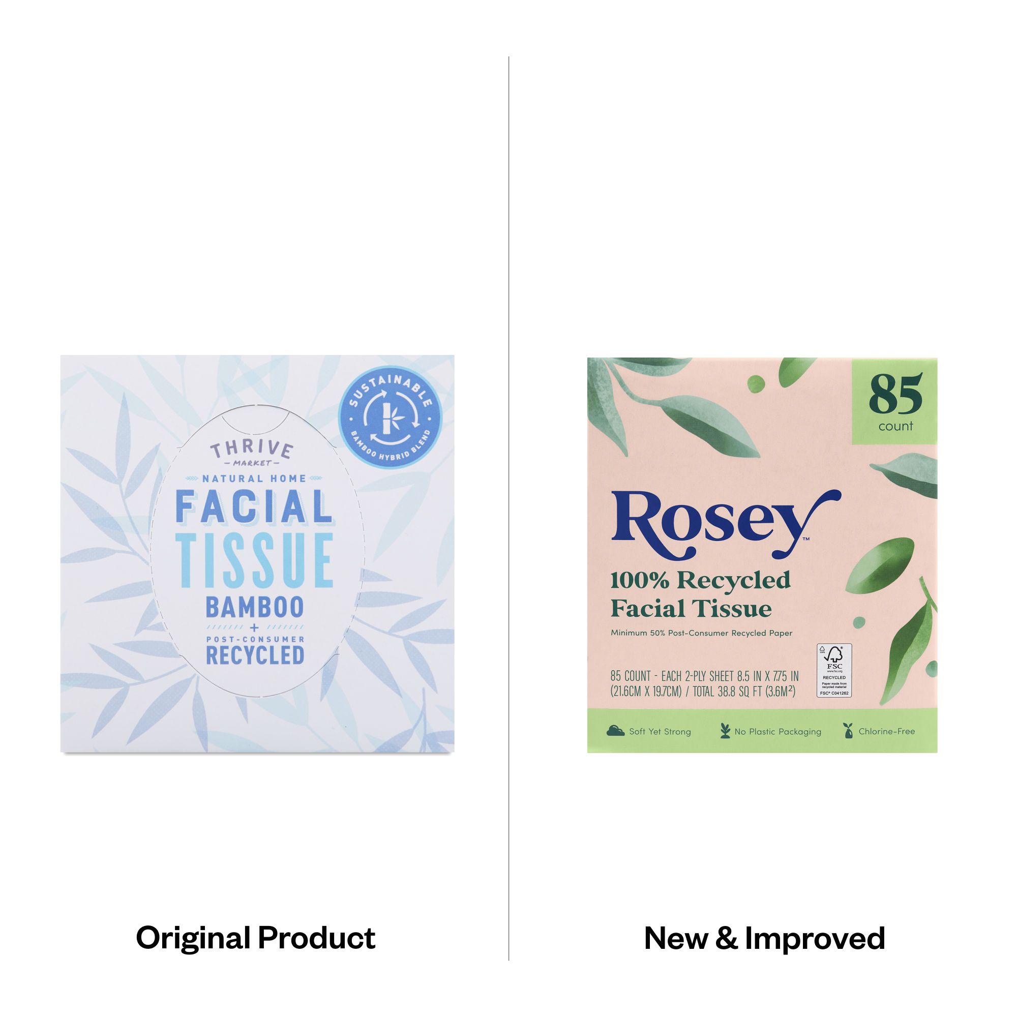 100% Recycled Facial Tissue