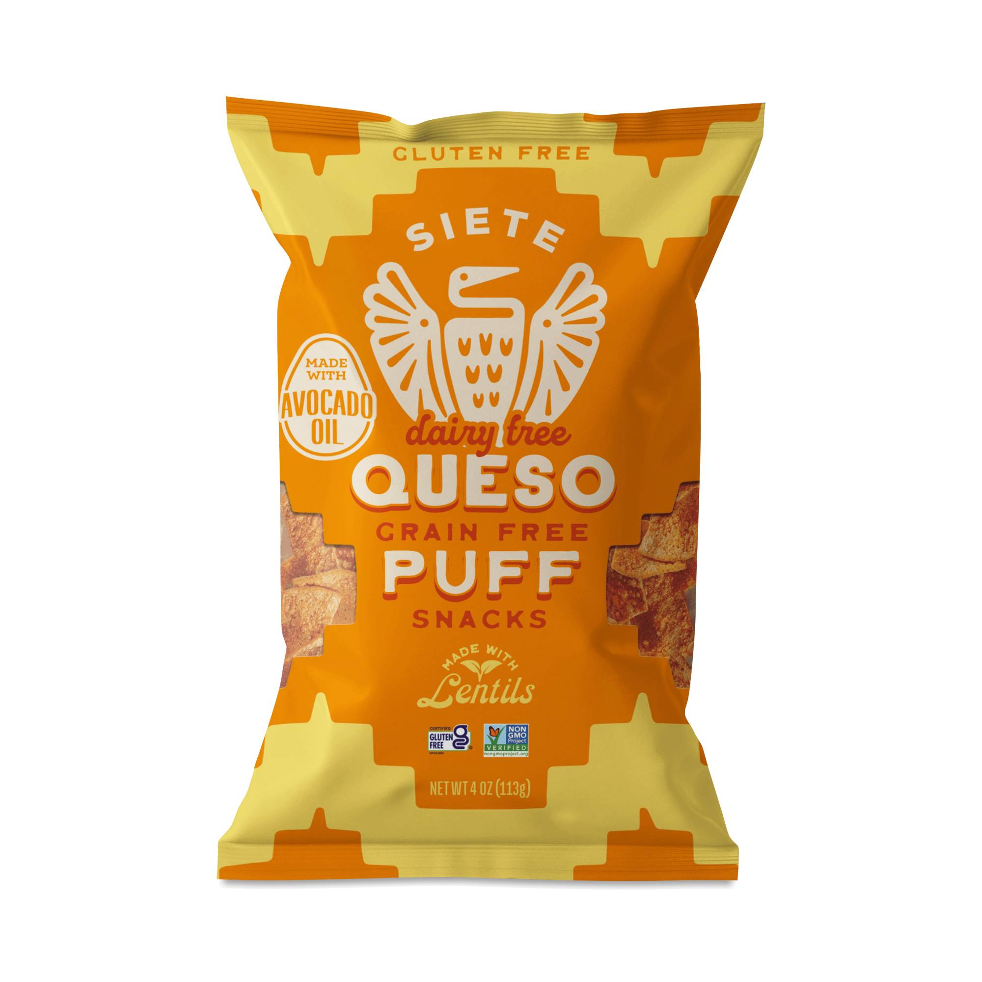 Grain Free Puff Snacks, Dairy Free Queso