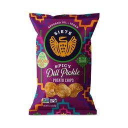 Spicy Dill Pickle Potato Chips, Kettle Cooked