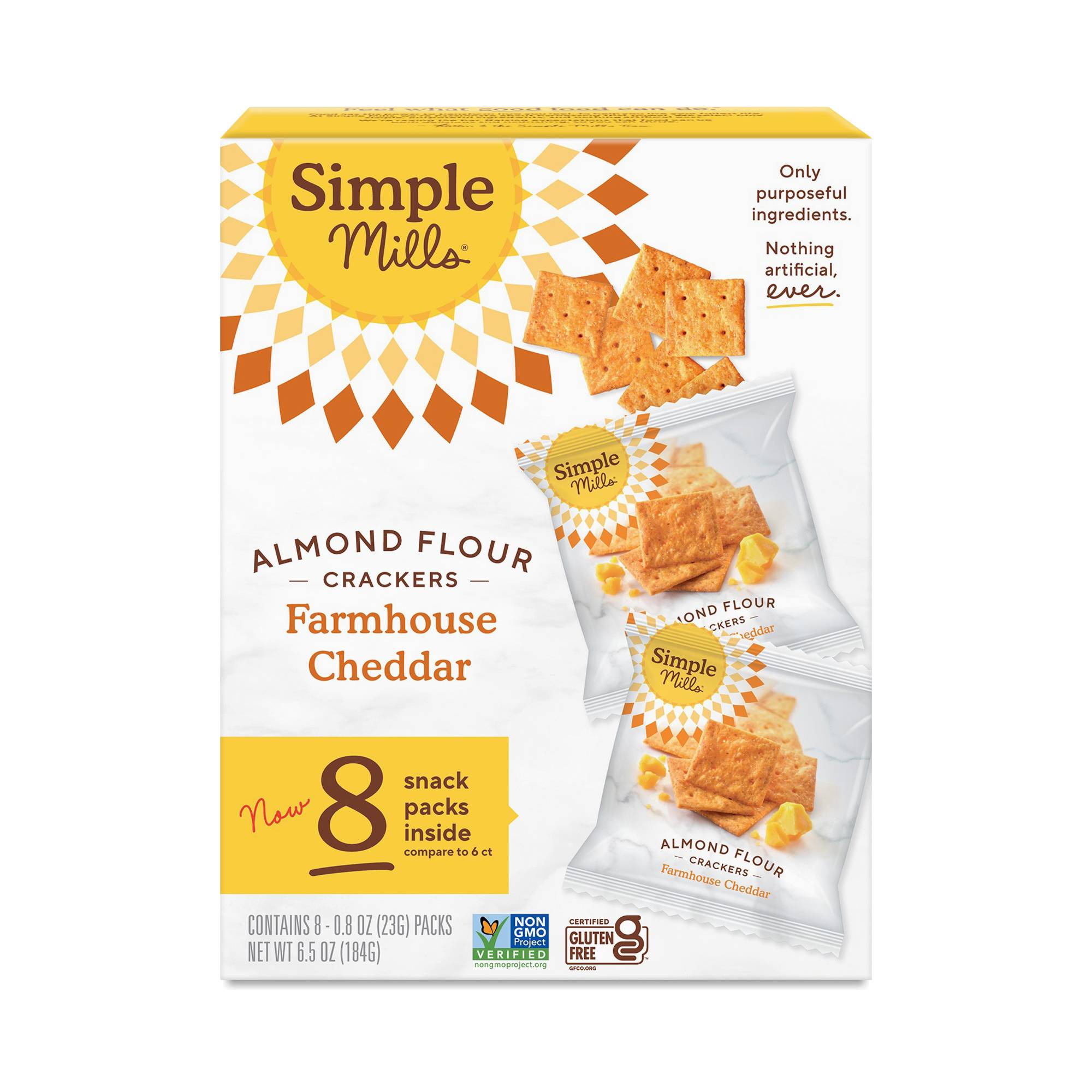 Almond Flour Crackers, Farmhouse Cheddar, Snack Packs