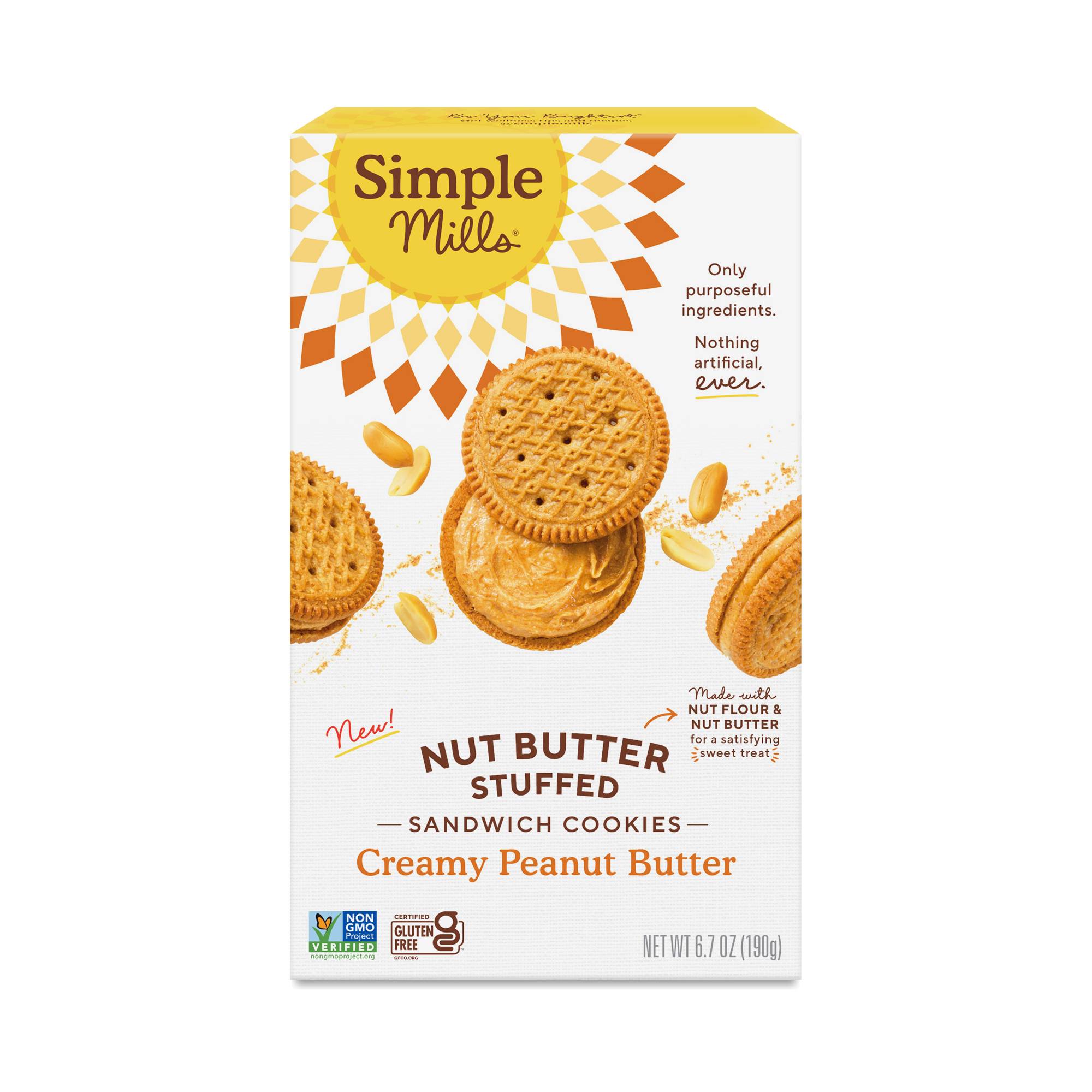 Nut Butter Stuffed Sandwich Cookies, Creamy Peanut Butter