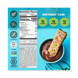 Dipped Snack Bars, Birthday Cake