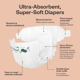Ultra Soft & Absorbent Diapers, Size 2