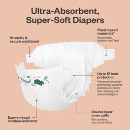 Value Size Ultra Soft & Absorbent Diapers, Size 6