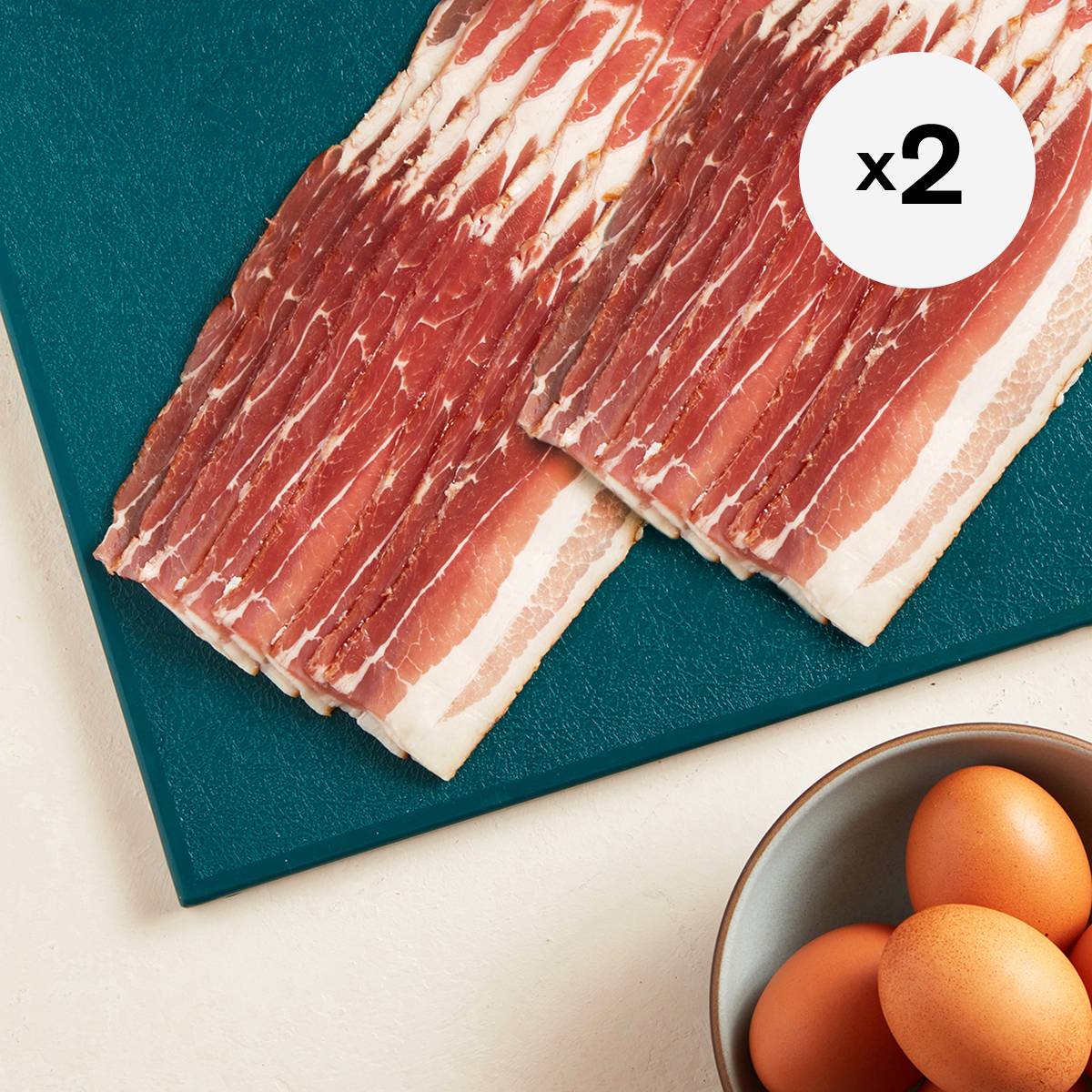 Non-GMO No Sugar Added Uncured Smoked Bacon, 2 Pack